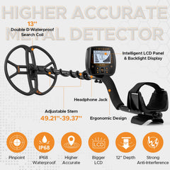 LCD display of VVinRC metal detector showing detection information