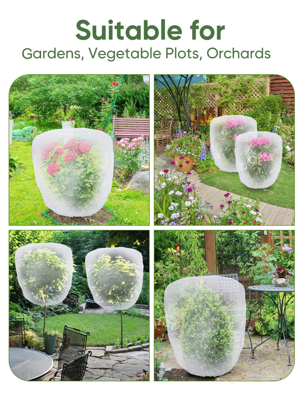 LCHUANG Garden Netting with drawstring, close-up
