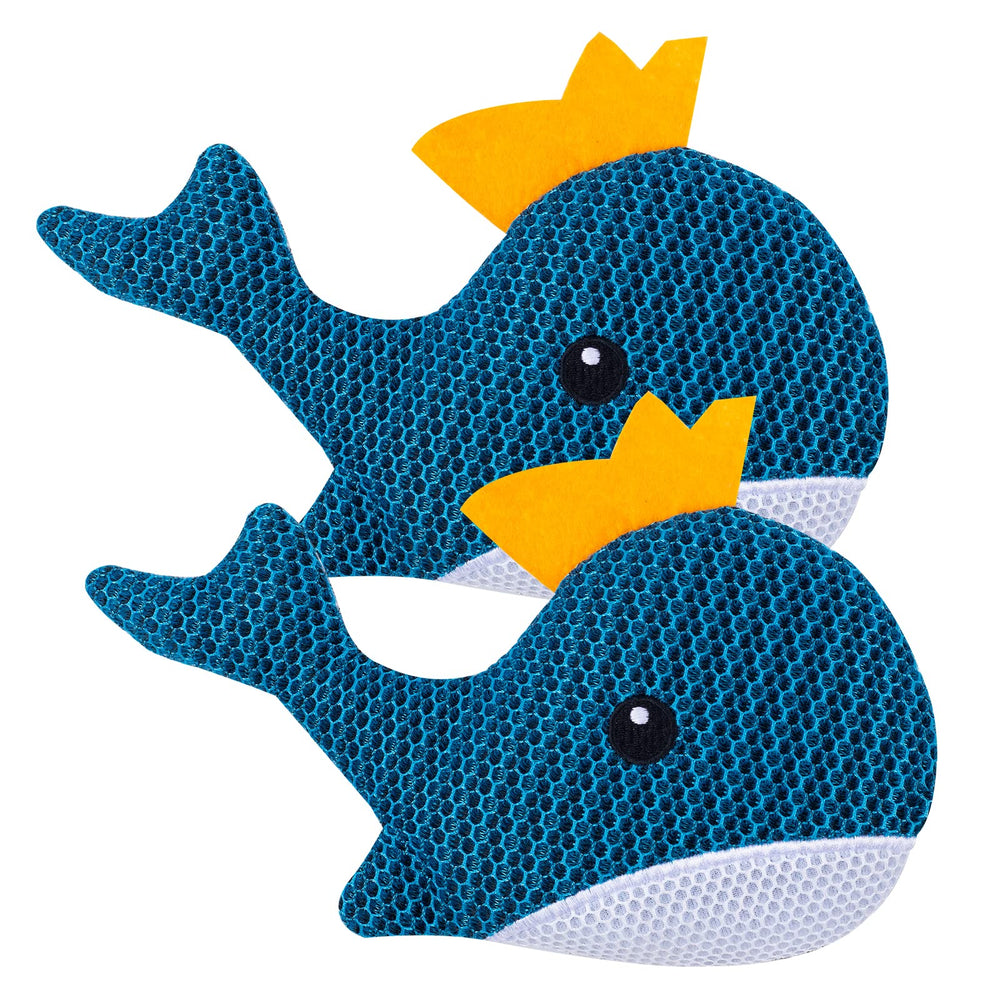 LCHUANG Hot Tub Scum Absorber Whale front view in blue