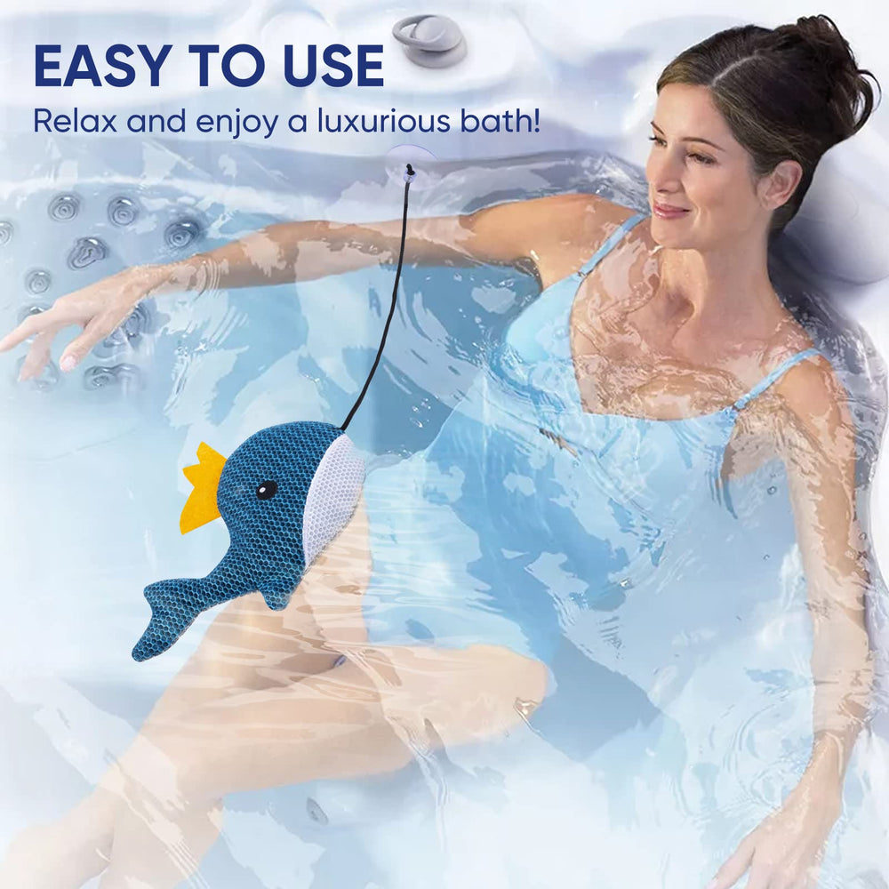 LCHUANG Hot Tub Scum Absorber Whale side view showing 3D mesh design