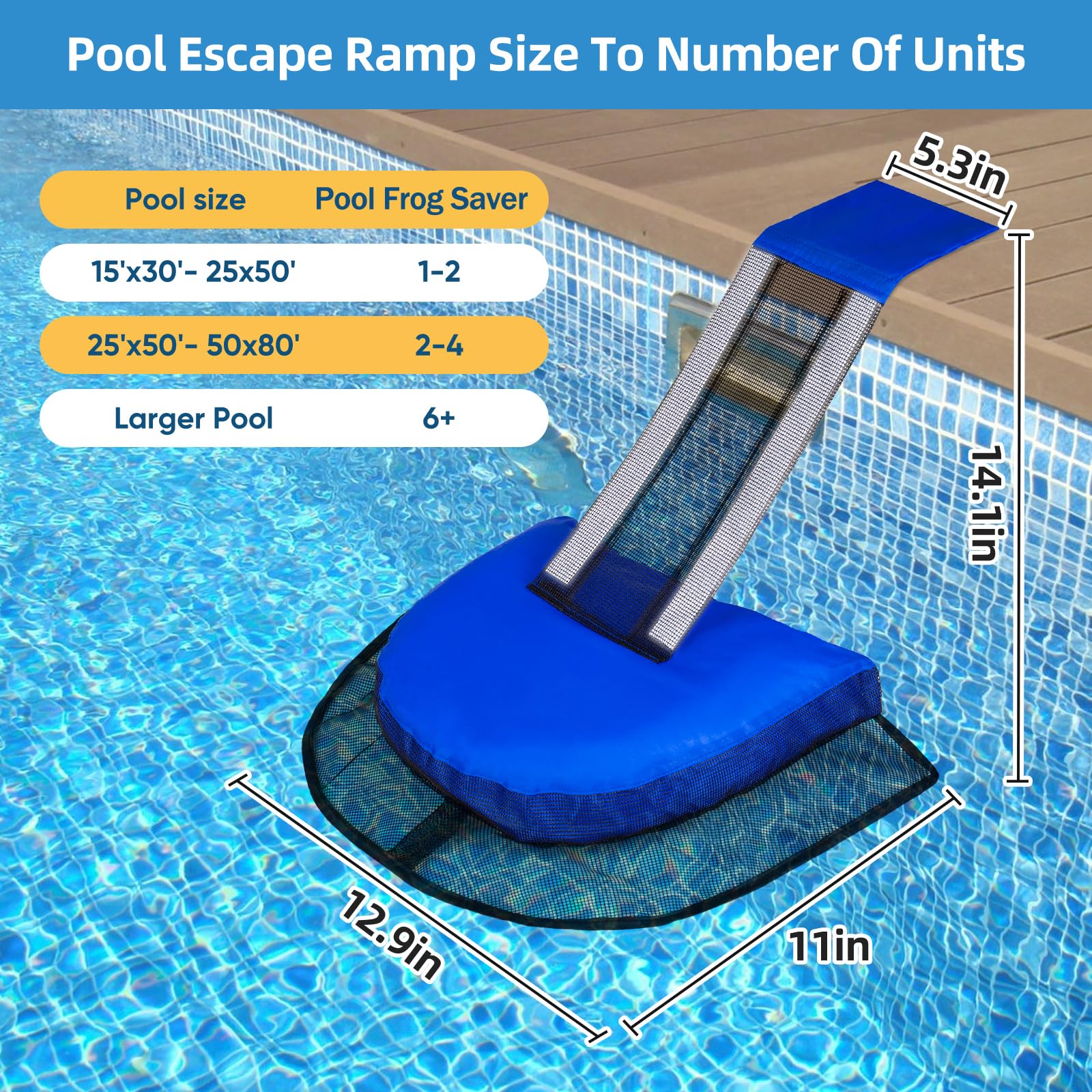 LCHUANG Pool Animal Escape Ramp being installed in swimming pool