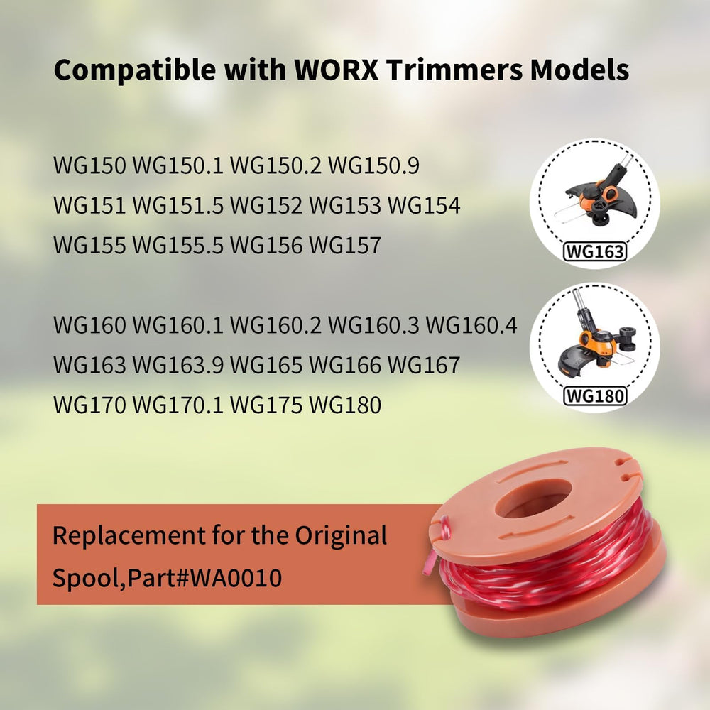 LCJZSET replacement spool line installed on a Worx trimmer