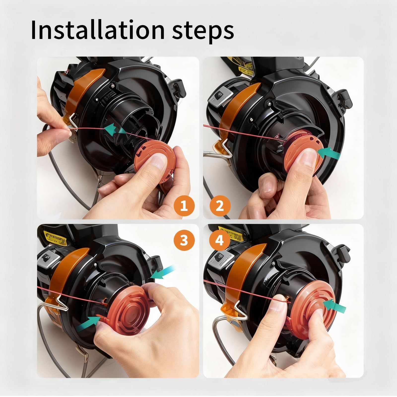 LCJZSET String Trimmer Spool Line in a garden setting