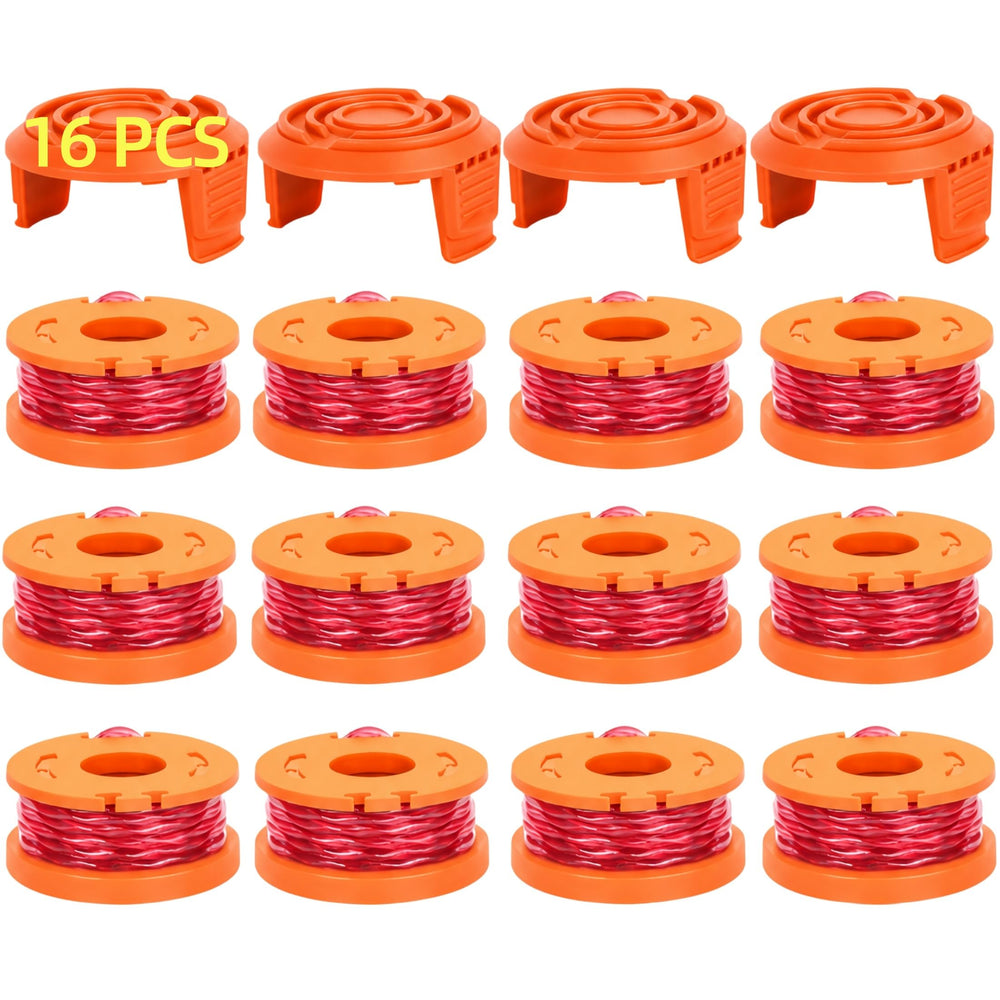 LCJZSET String Trimmer Spool Line set with 12 lines and 4 caps