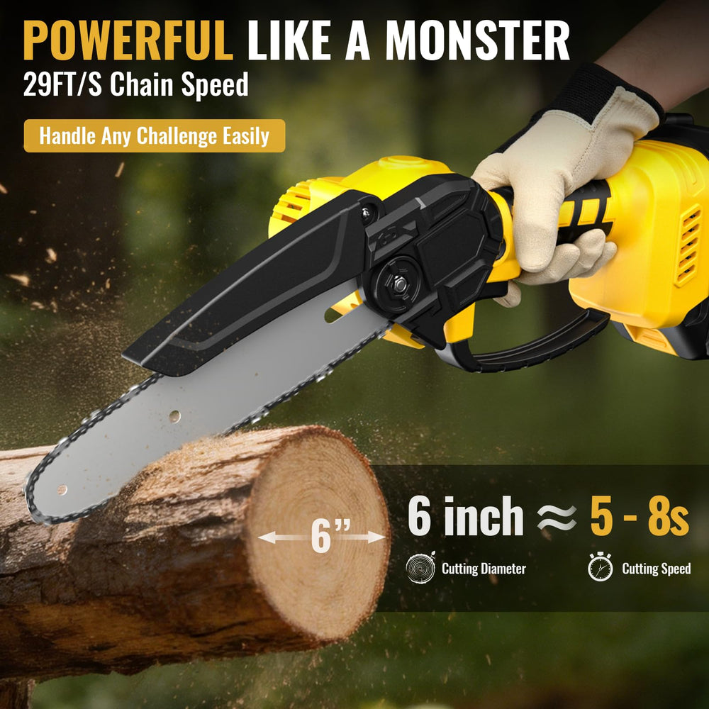 LCOIEDU Mini Chainsaw with battery and charger