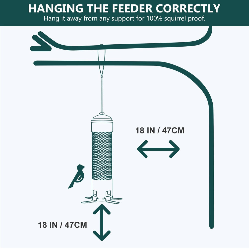LCSEVEN bird feeder dimensions and specifications