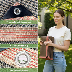 LCYFBE 90% Sun Shade Cloth 6 x 6 FT Mocha installation example