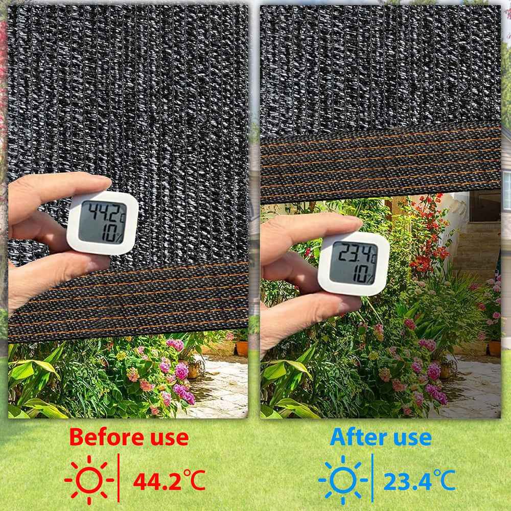 LCYFBE Shade Cloth being cleaned with a garden hose