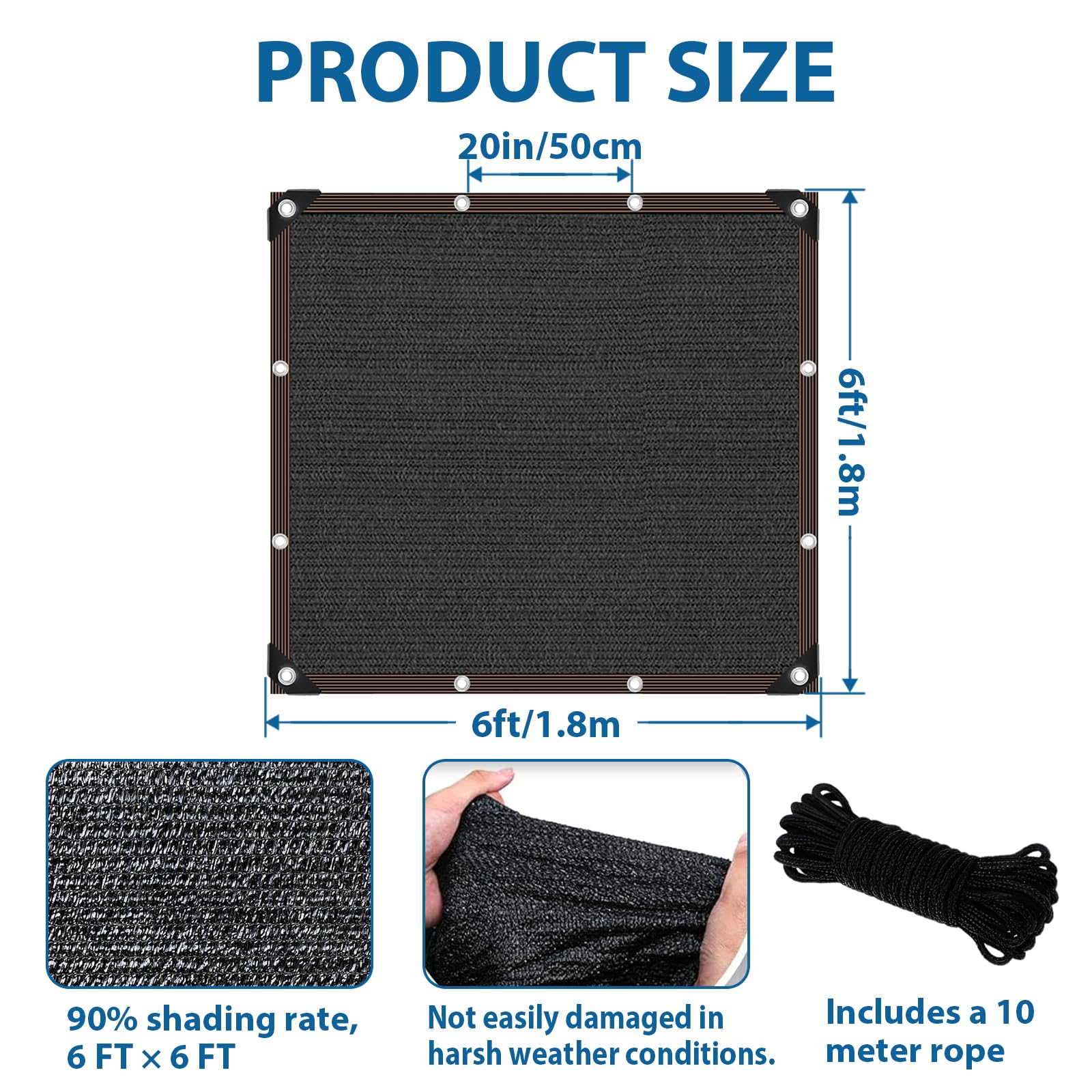 LCYFBE shade cloth in garden setting