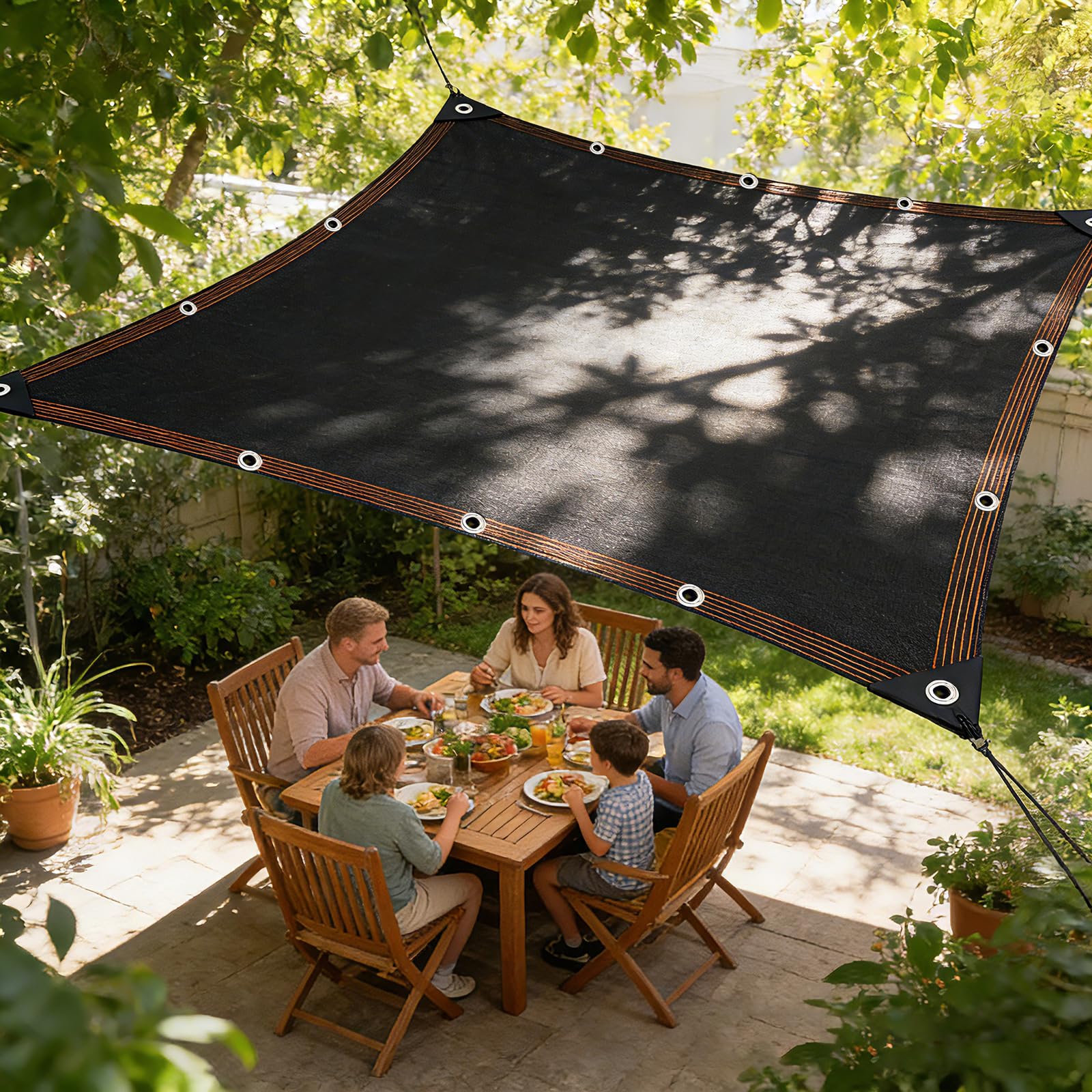 LCYFBE shade cloth showing grommets