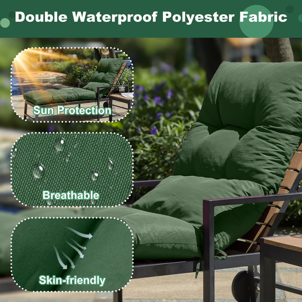 LCYY.TG Outdoor Lounge Chair Cushion in a garden setting