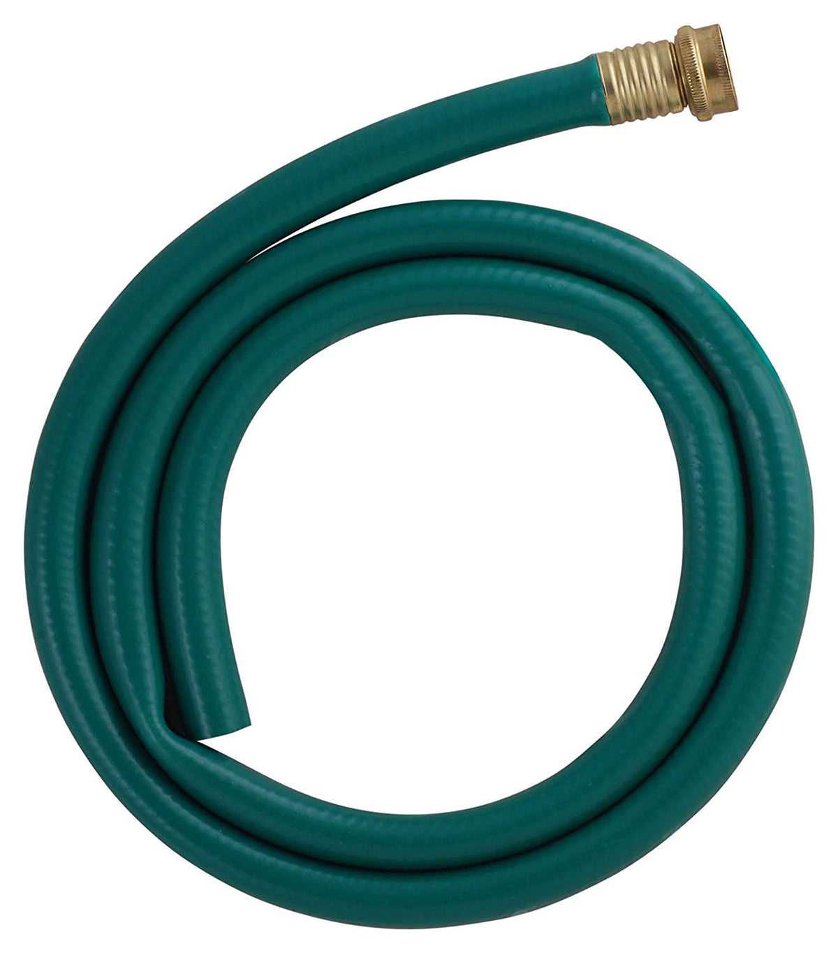 LDR Industries 5 Ft Green Rubber Garden Drain Hose front view