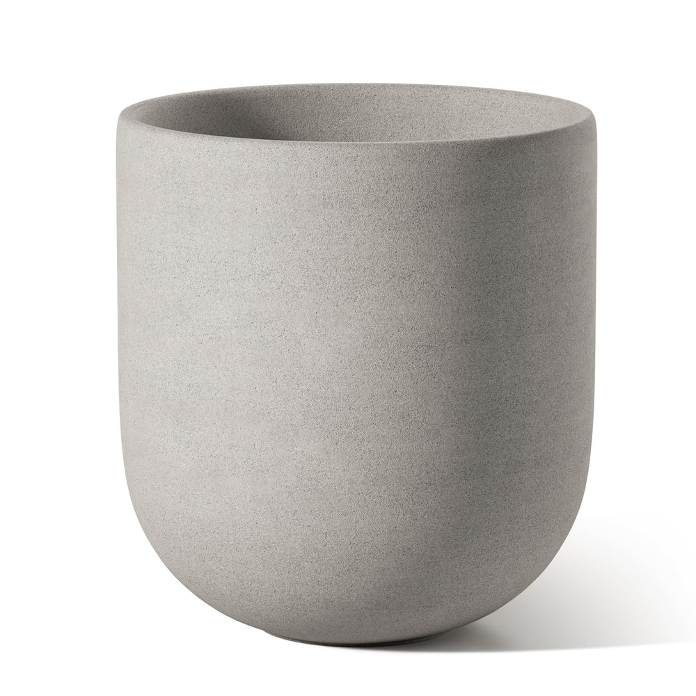 LE TAUCI 8 Inch Ceramic Plant Pot with decorative plants around it