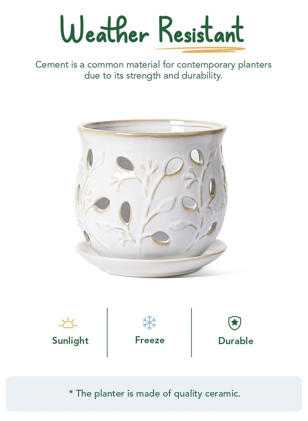 LE TAUCI Ceramic Orchid Pot in a home setting