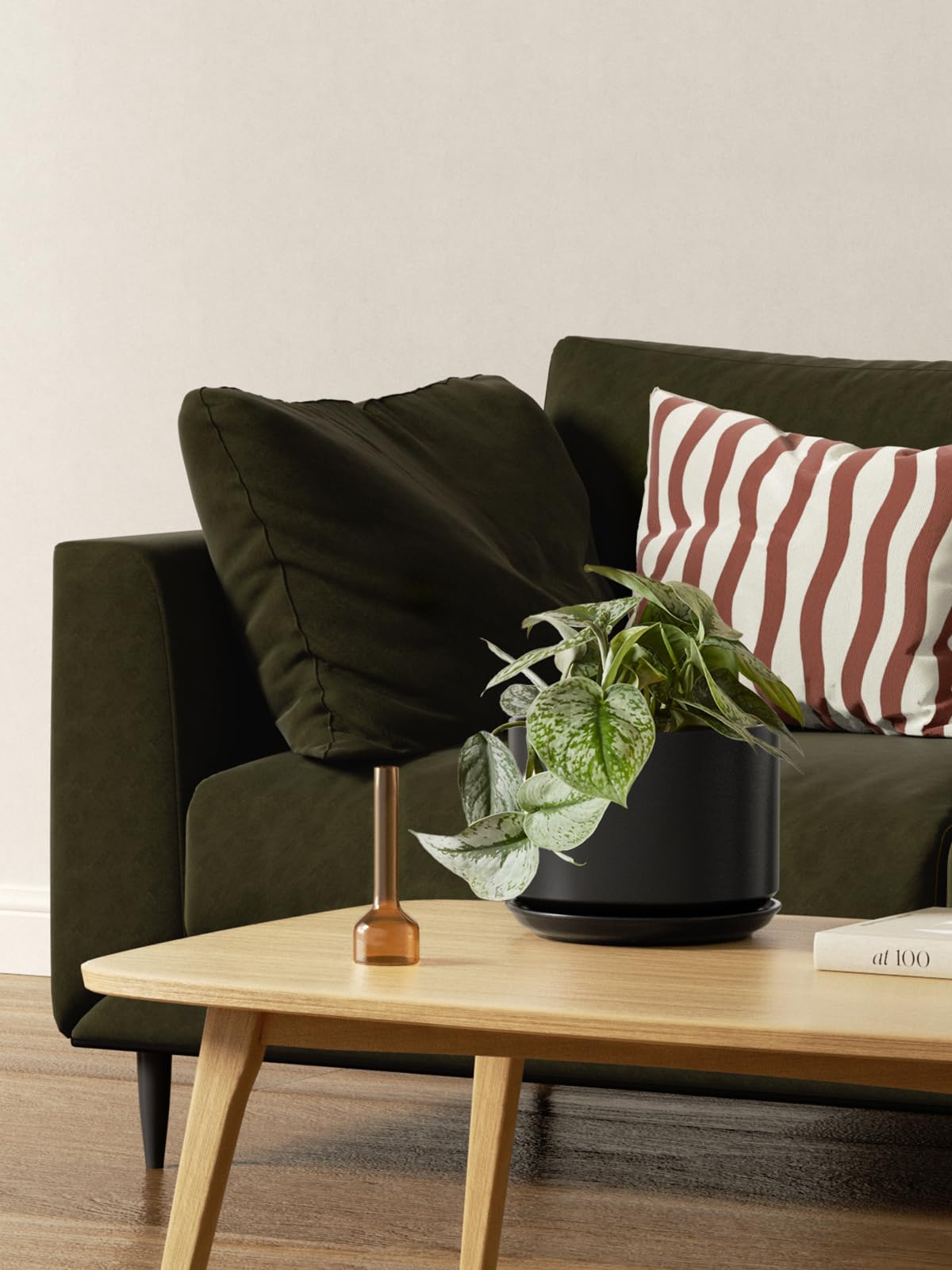 LE TAUCI Ceramic Plant Pot with saucer and mesh pad