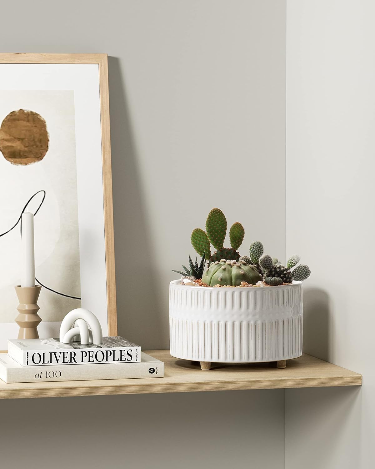 LE TAUCI succulent planter with mesh pad and drainage plug
