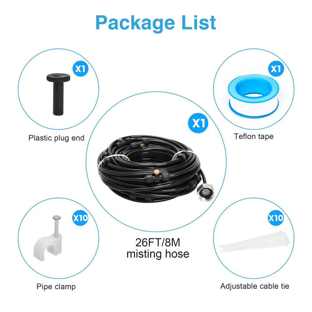 Leak-proof design of Bonviee misting system with black tubing
