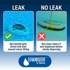 Leakmaster Pool Leak Detection Kit in use near a pool