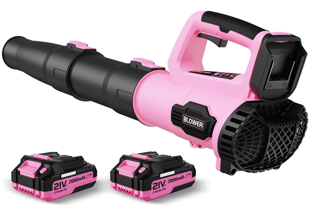 LEAPUL Leaf Blower Cordless Light Pink front view