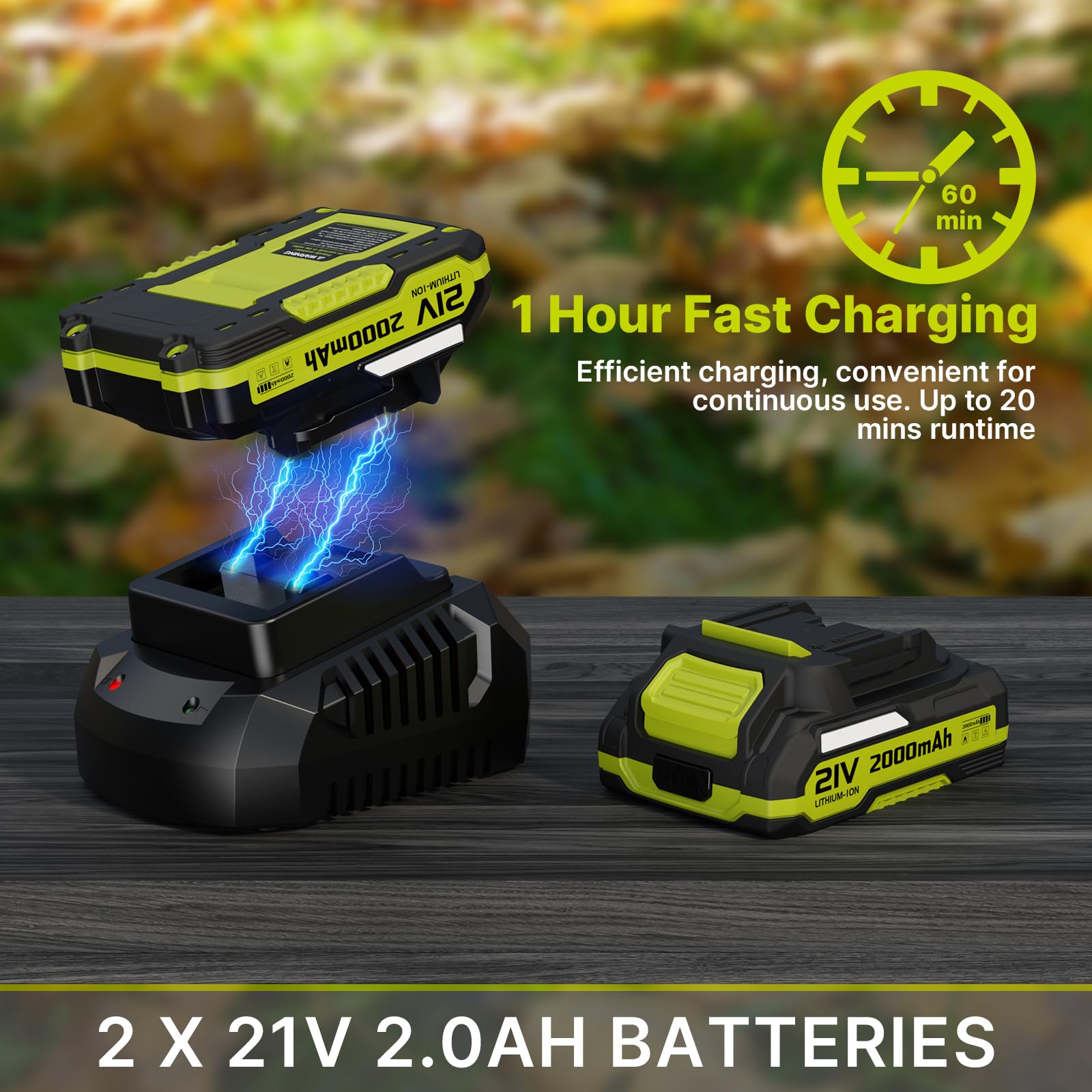 LEAPUL Leaf Blower Cordless side view showing blow tube