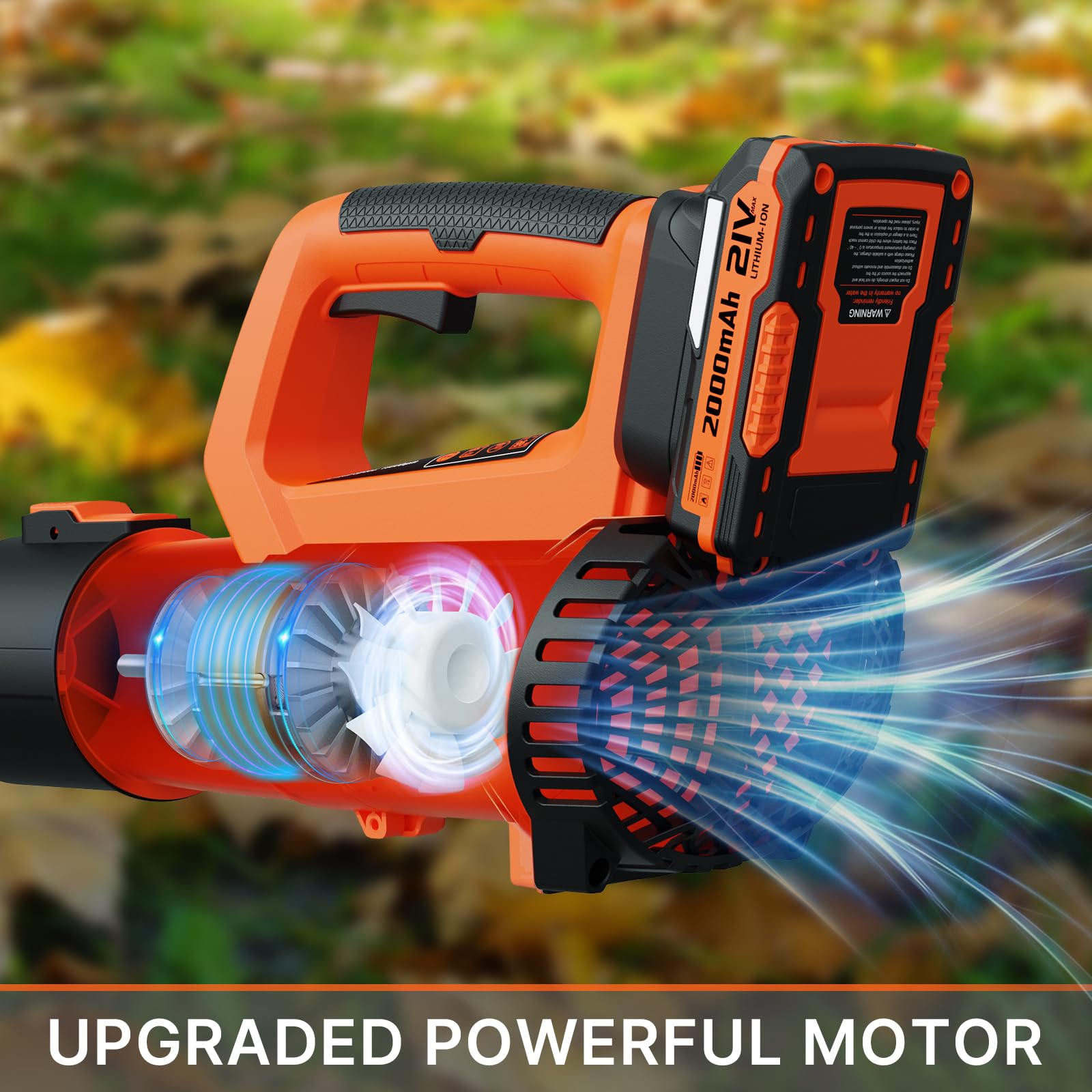 LEAPUL Leaf Blower with two batteries and fast charger included