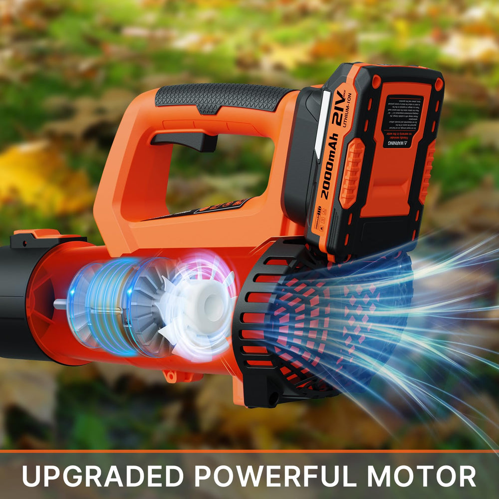 LEAPUL Leaf Blower with two batteries and fast charger included