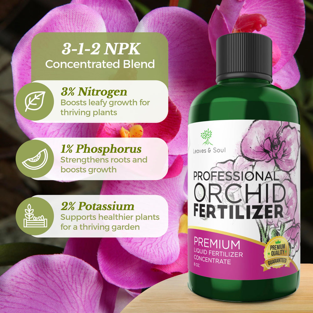 Leaves and Soul Liquid Orchid Fertilizer packaging details