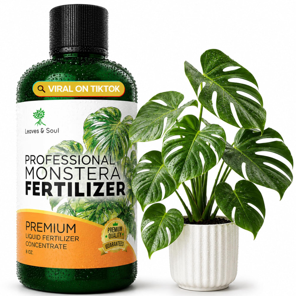 Leaves and Soul Monstera Fertilizer Liquid 8 oz bottle front view