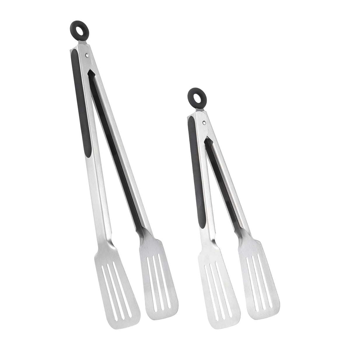 Lebabo tongs set of 2, black, 9 inch and 12 inch