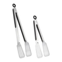 Lebabo tongs set of 2, black, 9 inch and 12 inch