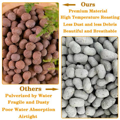 Leca Clay Pebbles spread out on a surface