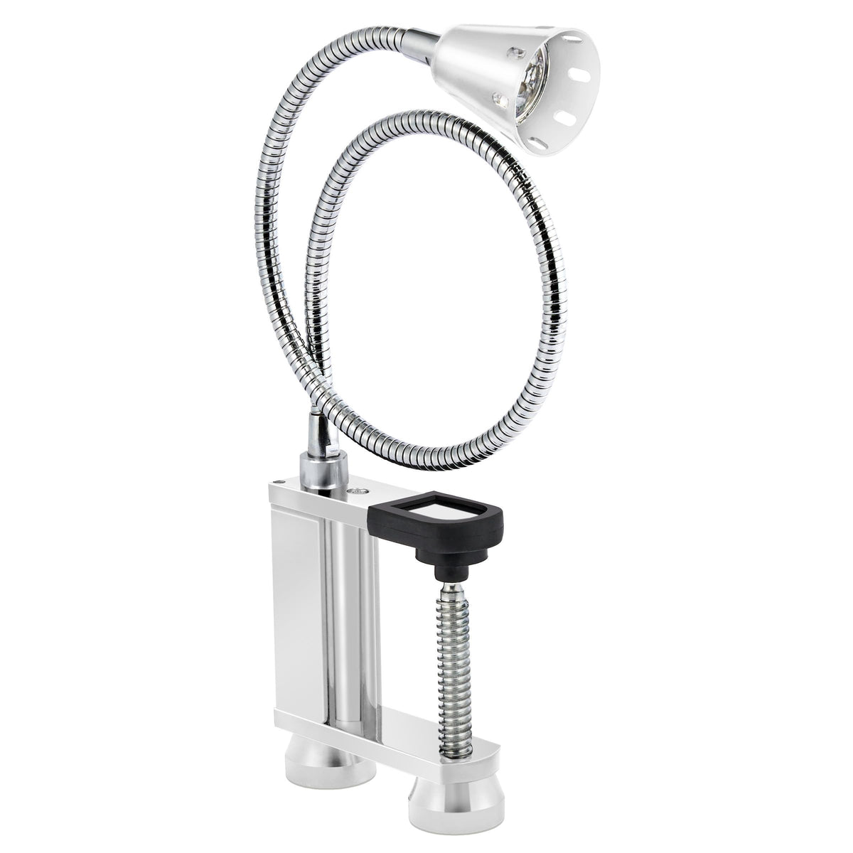LED Concepts Flexible Magnetic Grill Light front view, silver finish