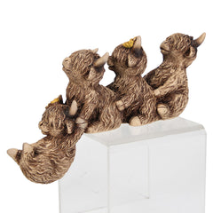 Leekung Highland Cow Figurine back view showing detail