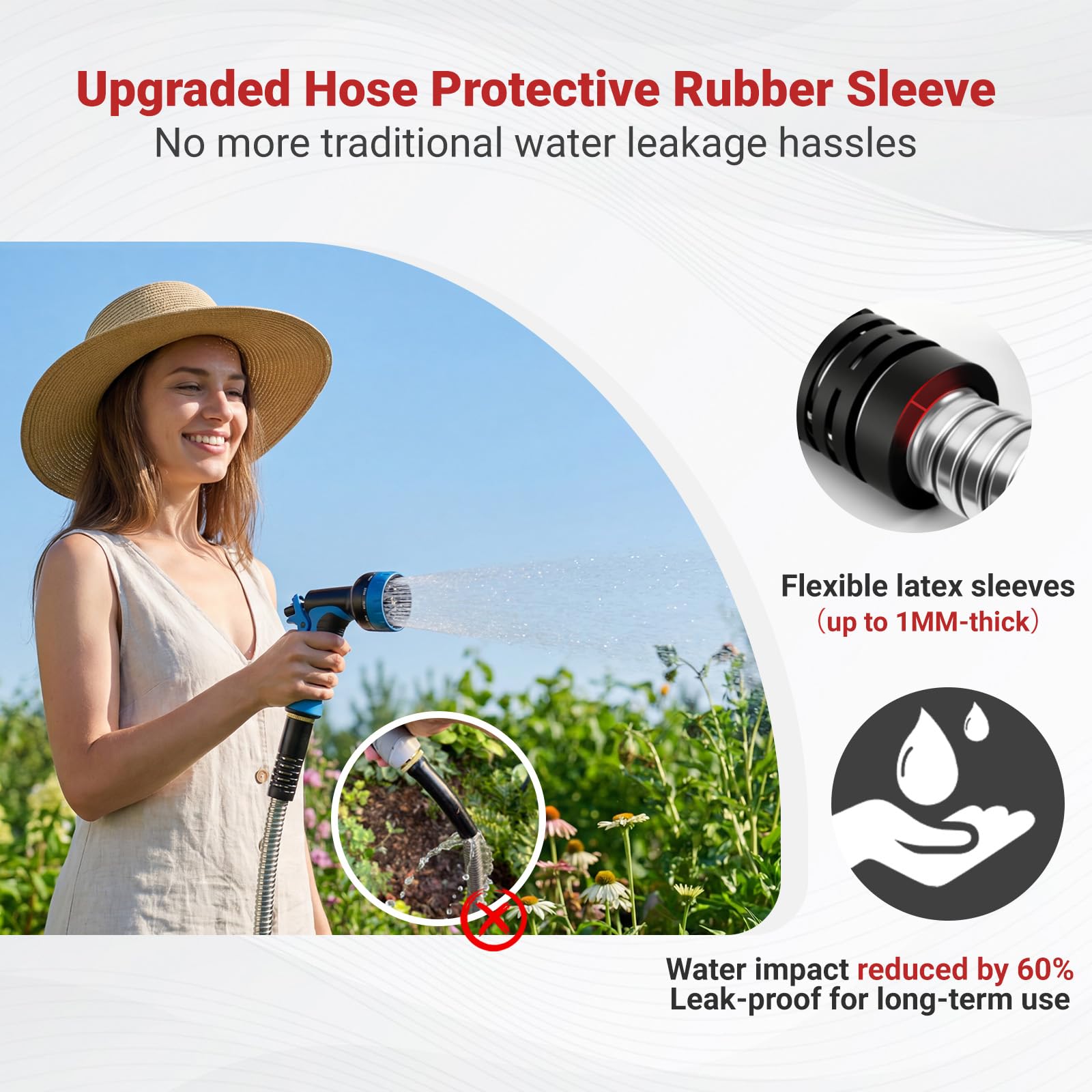 Lefree 75ft metal garden hose coiled