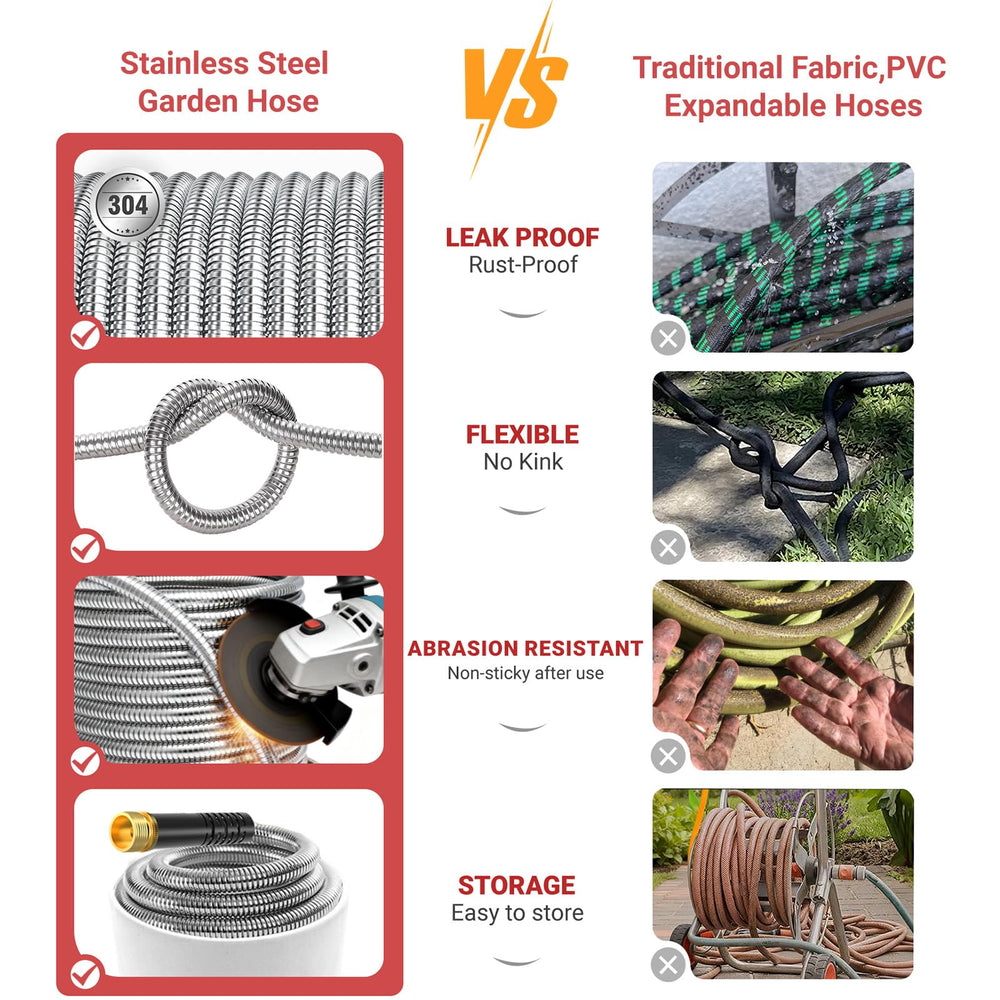 Lefree garden hose with spare rubber gaskets