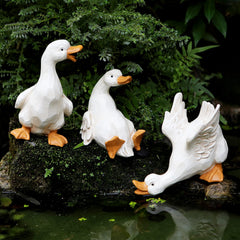 LEGIFO Duck Garden Statue Set of 3, front view