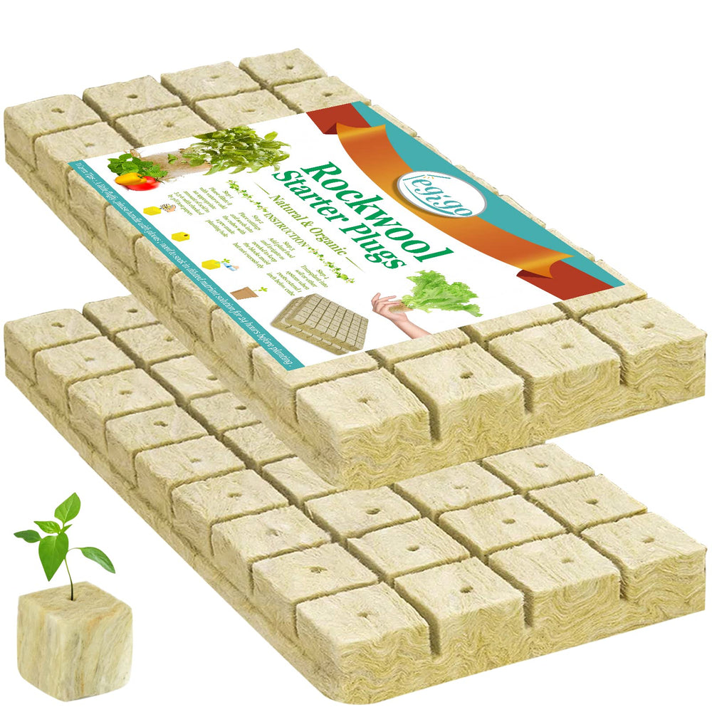Legigo 1.2 inch rockwool cubes seed starter plugs front view