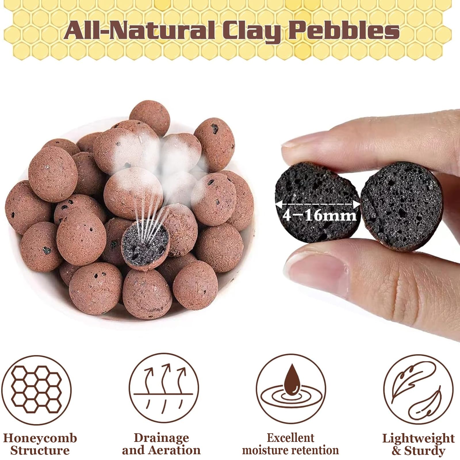 Legigo 2LB Leca Clay Pebbles close-up of clay balls