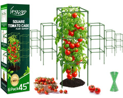 Legigo 6 Pack Tomato Cages assembled in garden