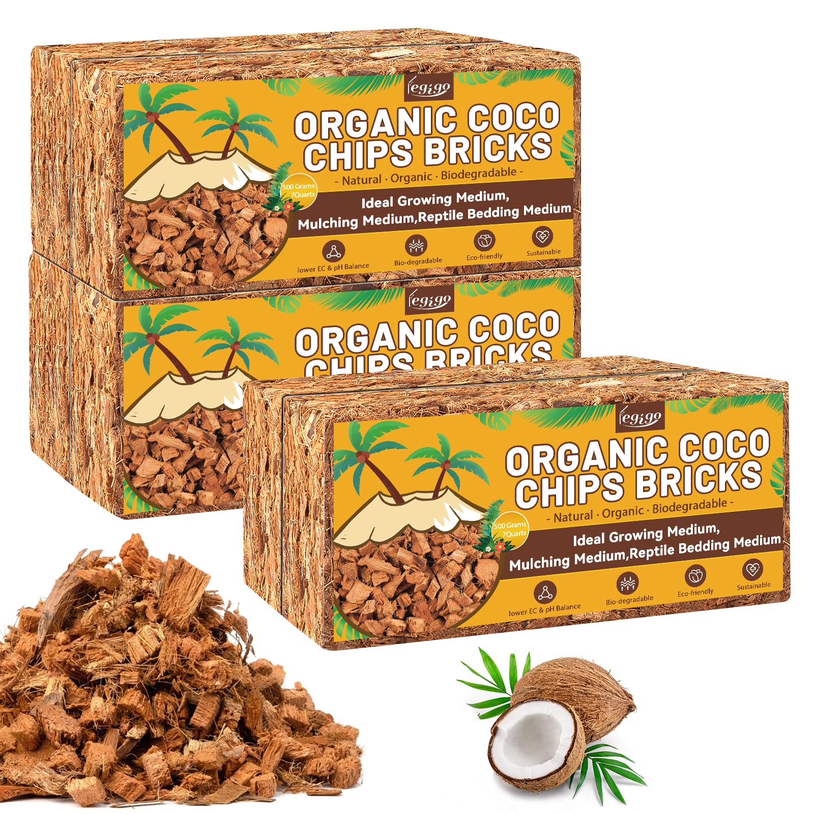 Legigo Coco Chips for Plants 6 Pack front view