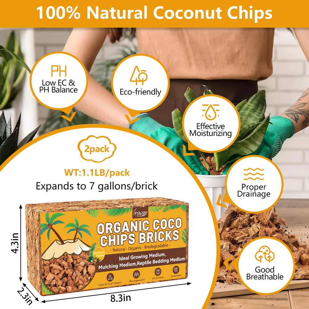 Legigo Coco Chips for Plants packaging with product details