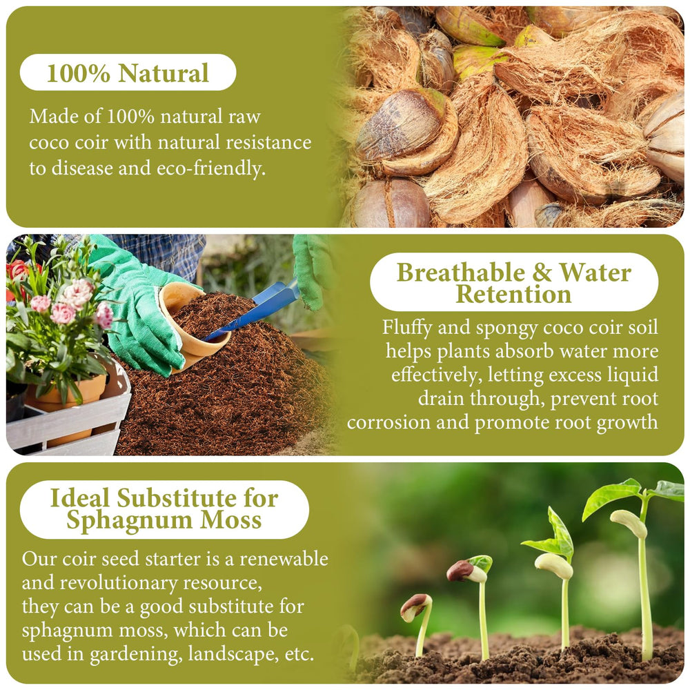 Legigo Coco Coir Brick in use with potted plants