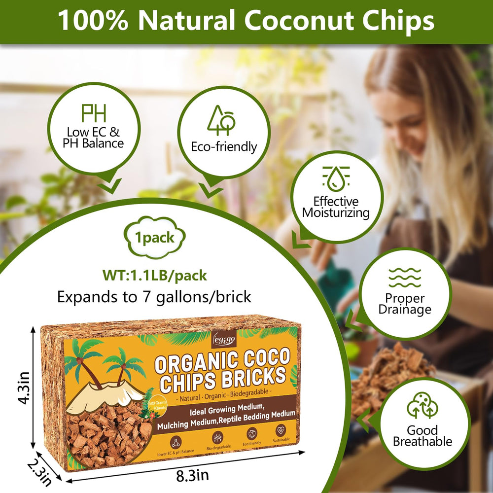 Legigo Coco Coir Chips brick side view