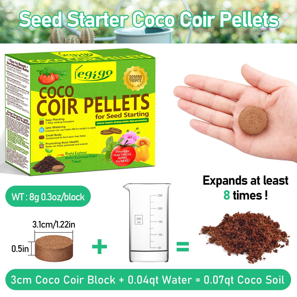 Legigo coco coir pellets 30mm individual pellet close-up