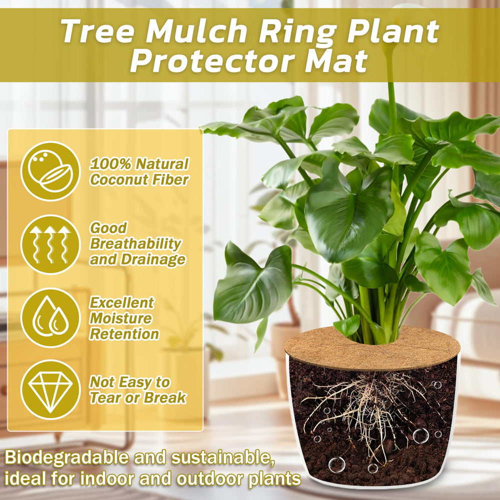 Legigo Coconut Fiber Mulch Ring 11.8 Inch in garden setting
