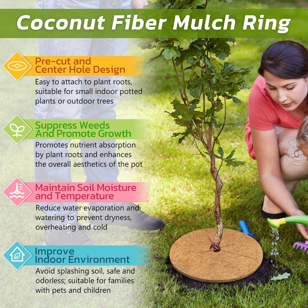 Legigo Coconut Fiber Mulch Ring around plant