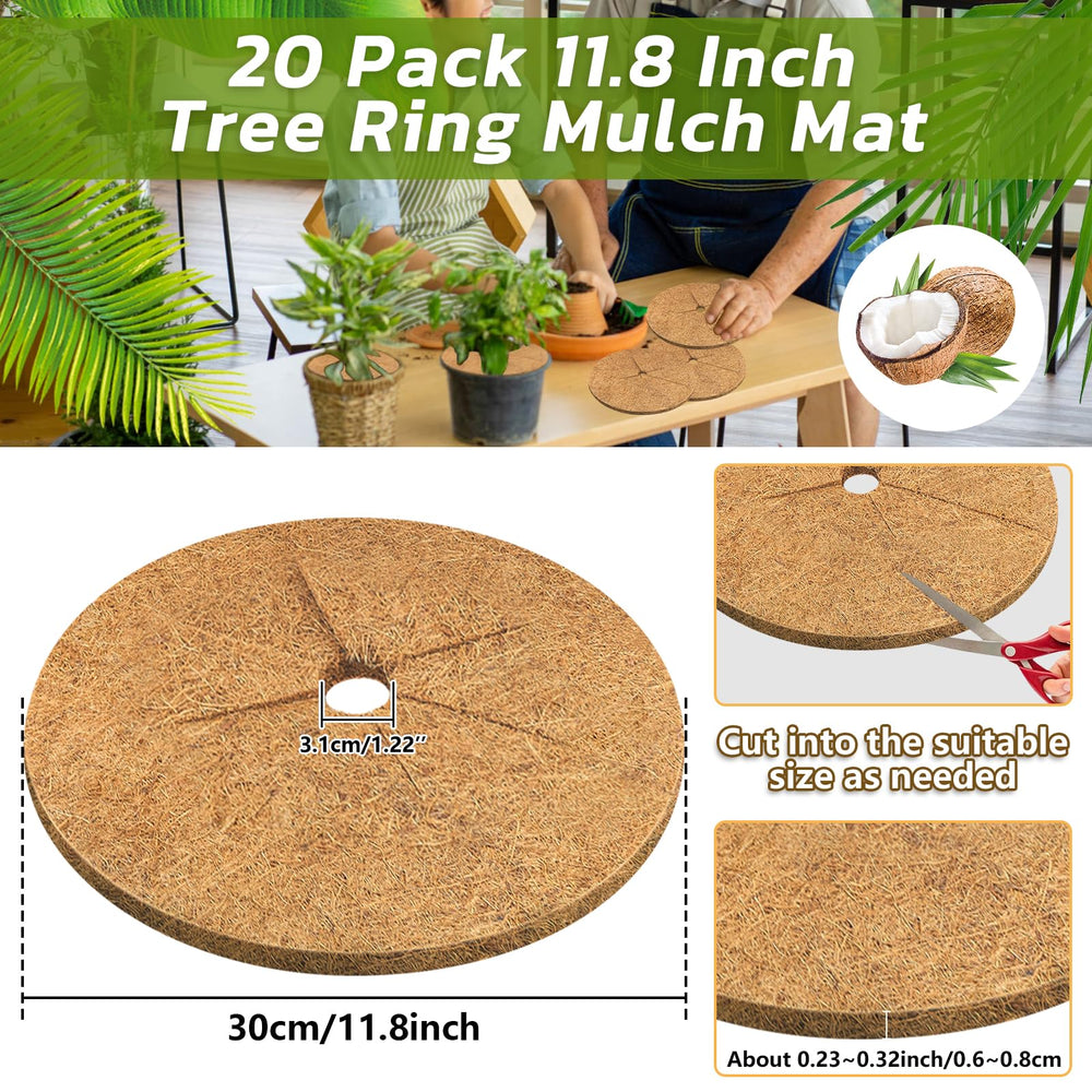Legigo Coconut Fiber Mulch Ring in garden setting