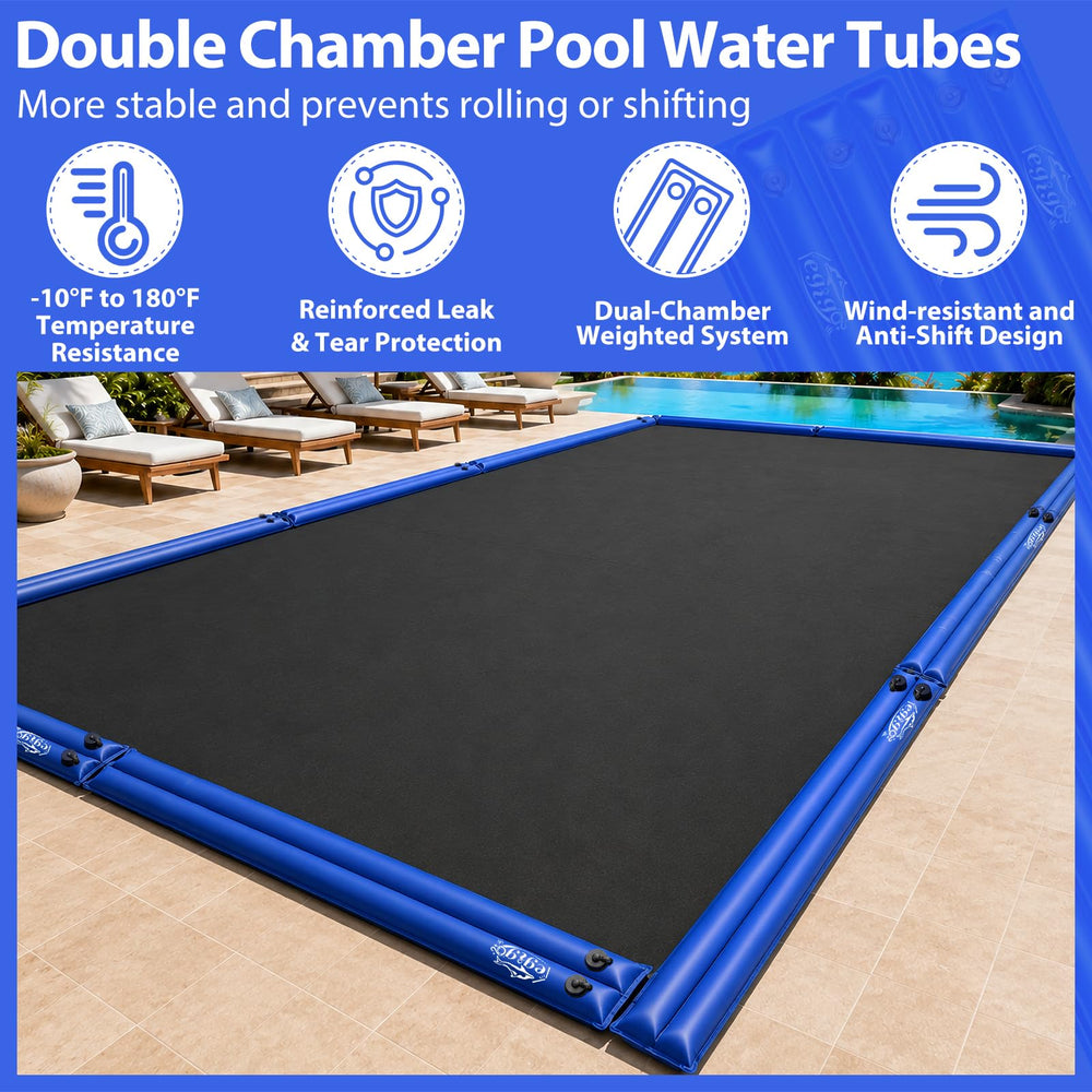 Legigo dual chamber pool cover weight filled with water