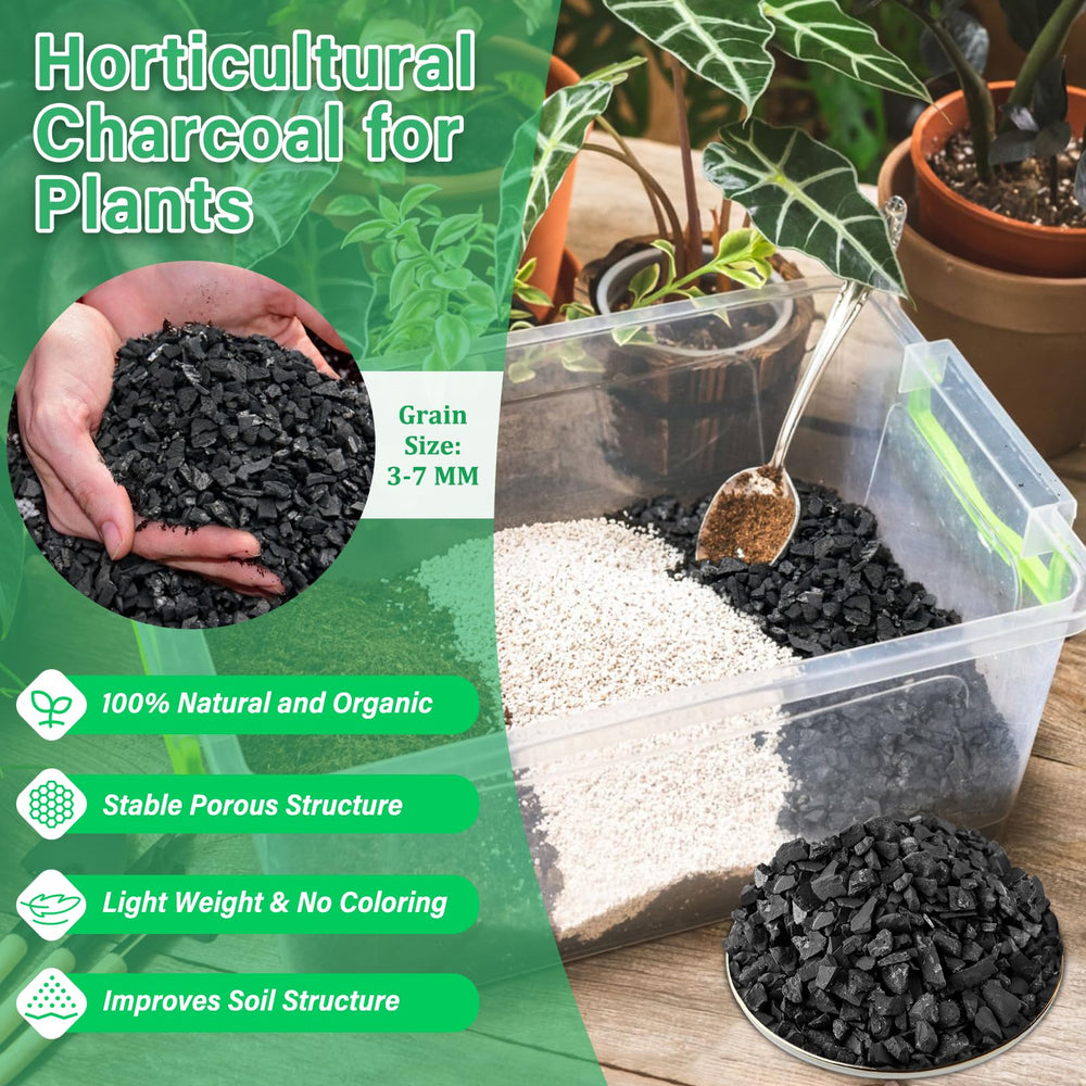 Legigo horticultural charcoal 6 QT granules close-up