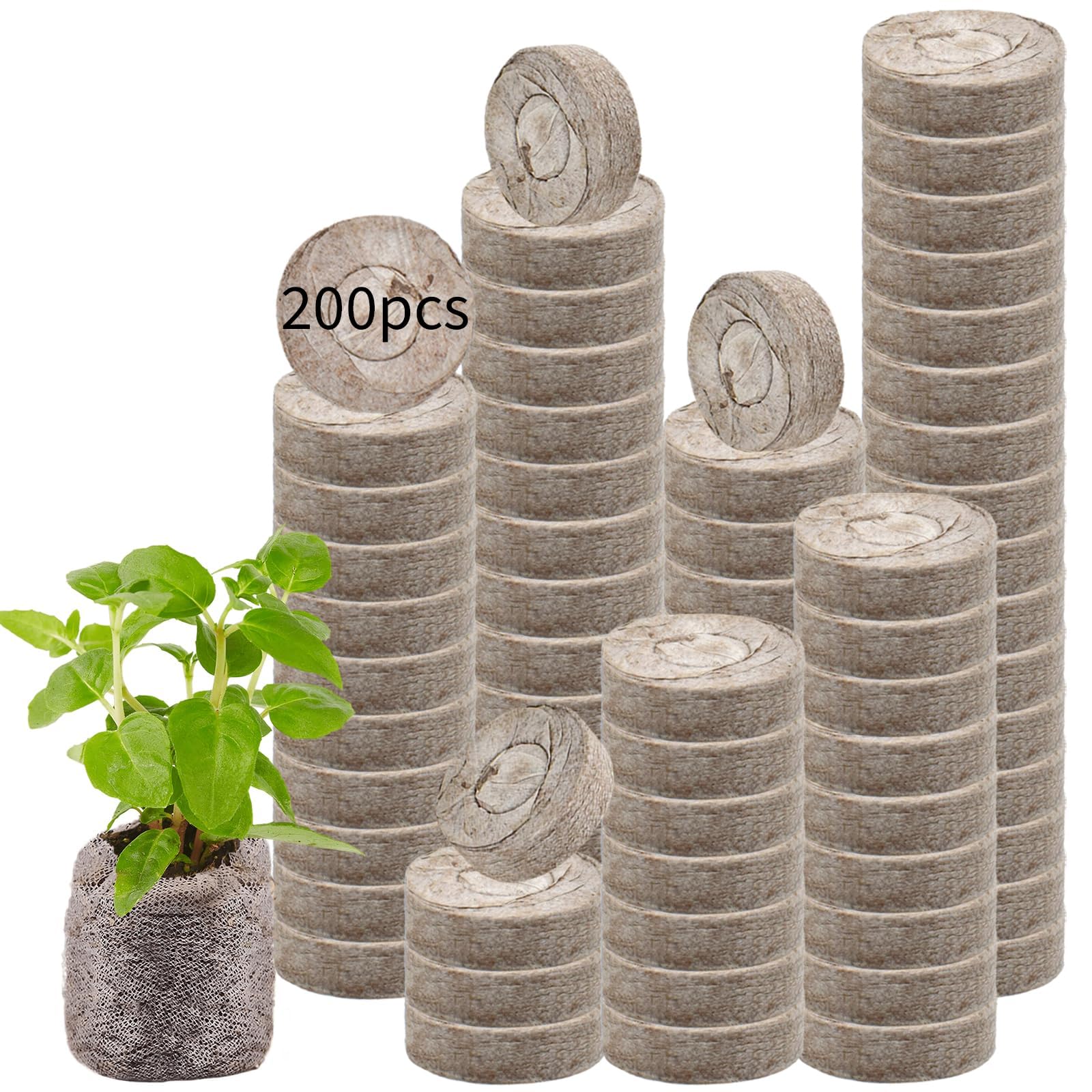 Legigo peat pellets in garden setting